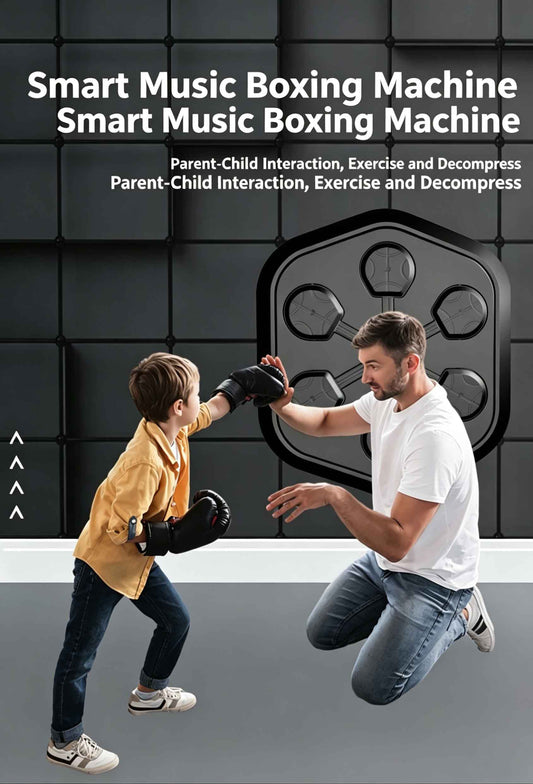 Rhythm Boxing Machine for Adults & Kids, Wall-Mounted Music Punching Trainer with Pressure Sensors & App Control