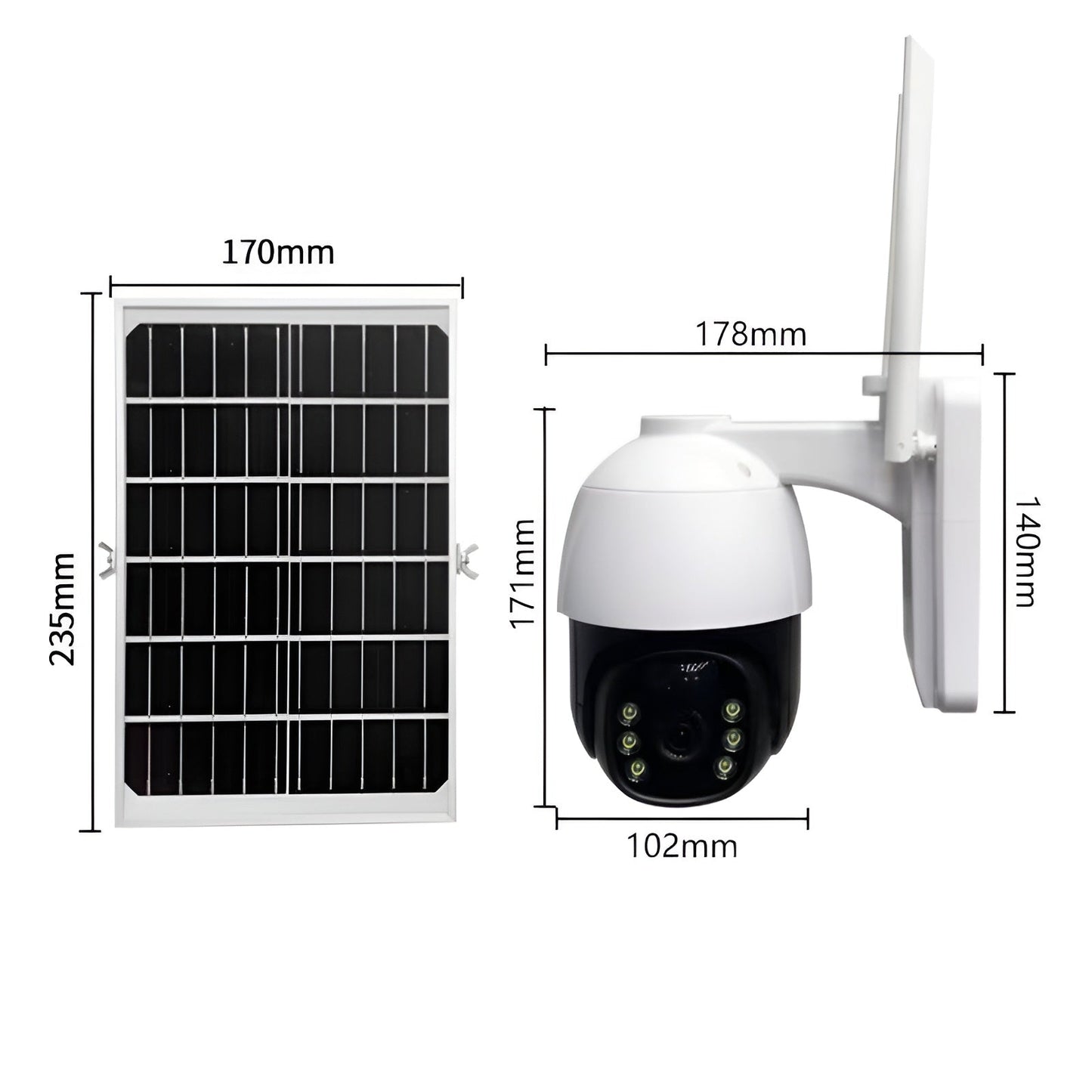 Smart Wireless Solar Security Camera (100% Wire-Free)