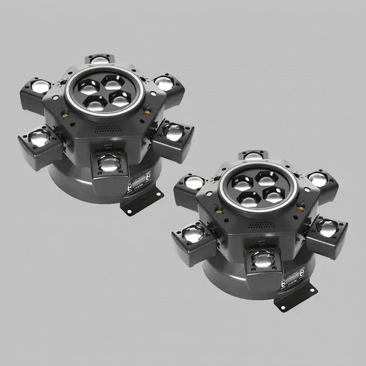 6-Beam Spider Moving Head Stage Light (RGBW & Laser)